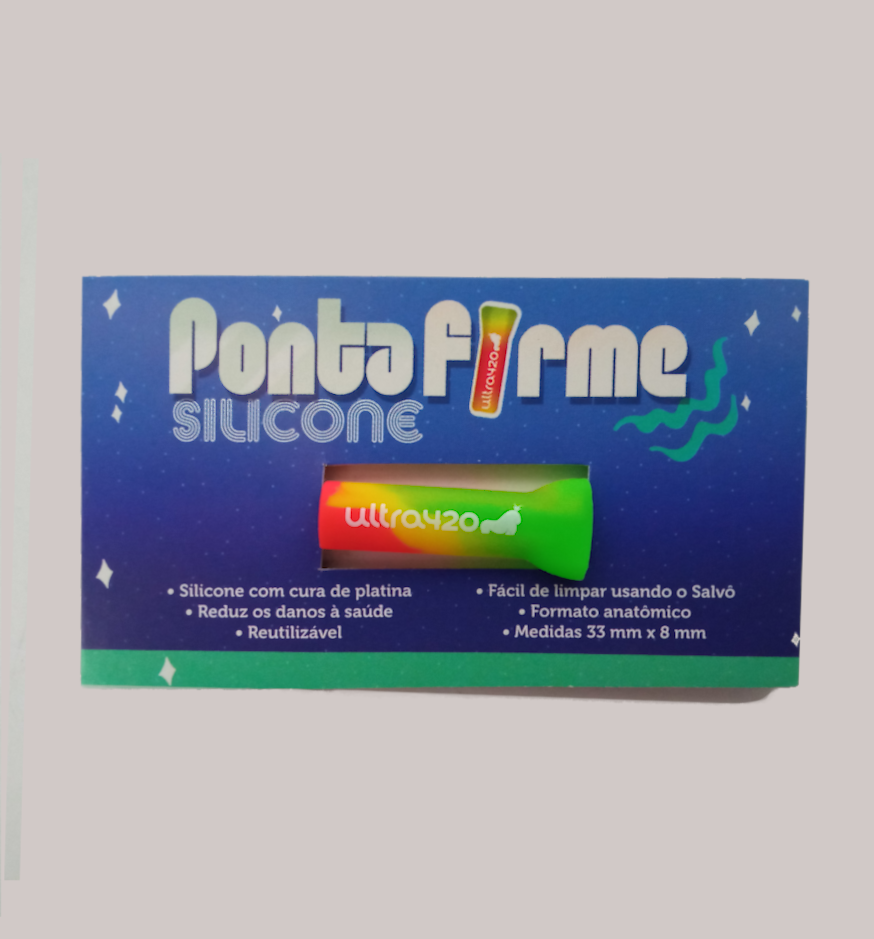 Piteira Ponta Firme Silicone Verde e Vermelho