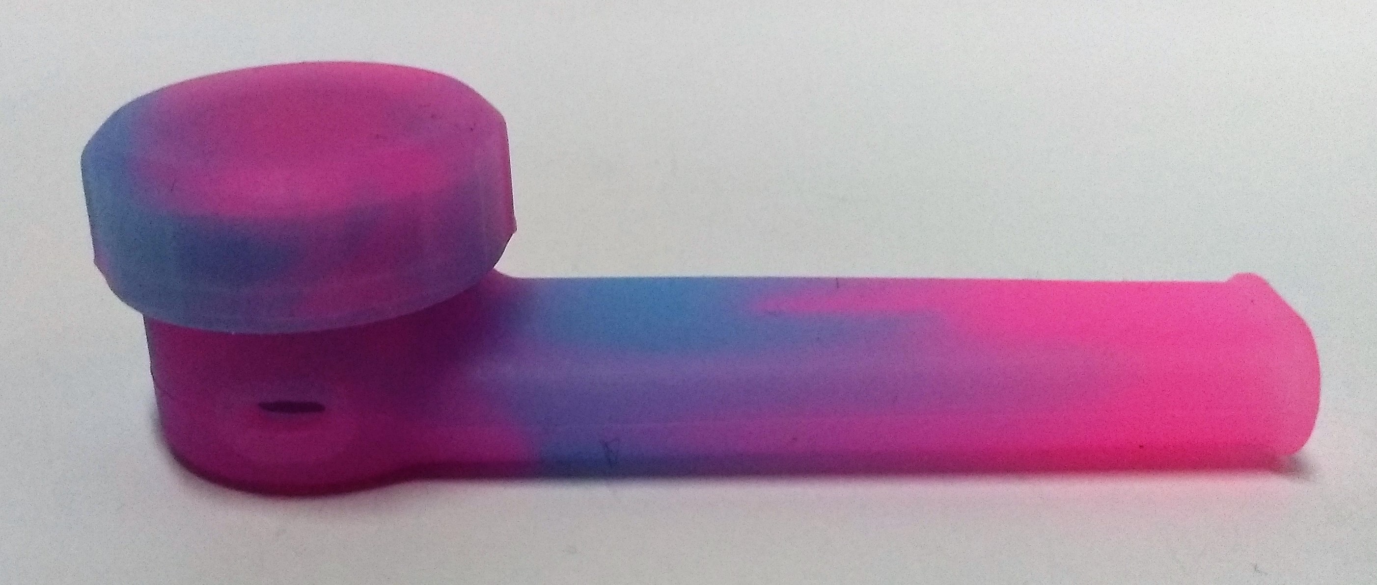 Pipe de Silicone com Tampa Rosa com Azul