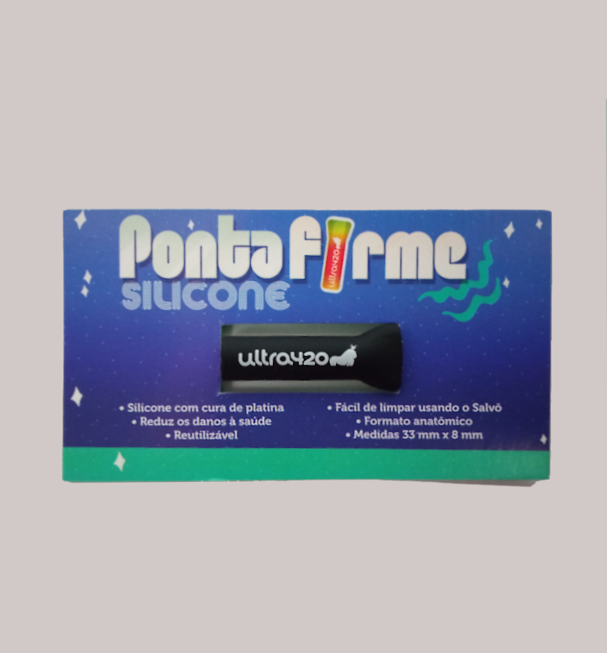 Piteira Ponta Firme Silicone Preto