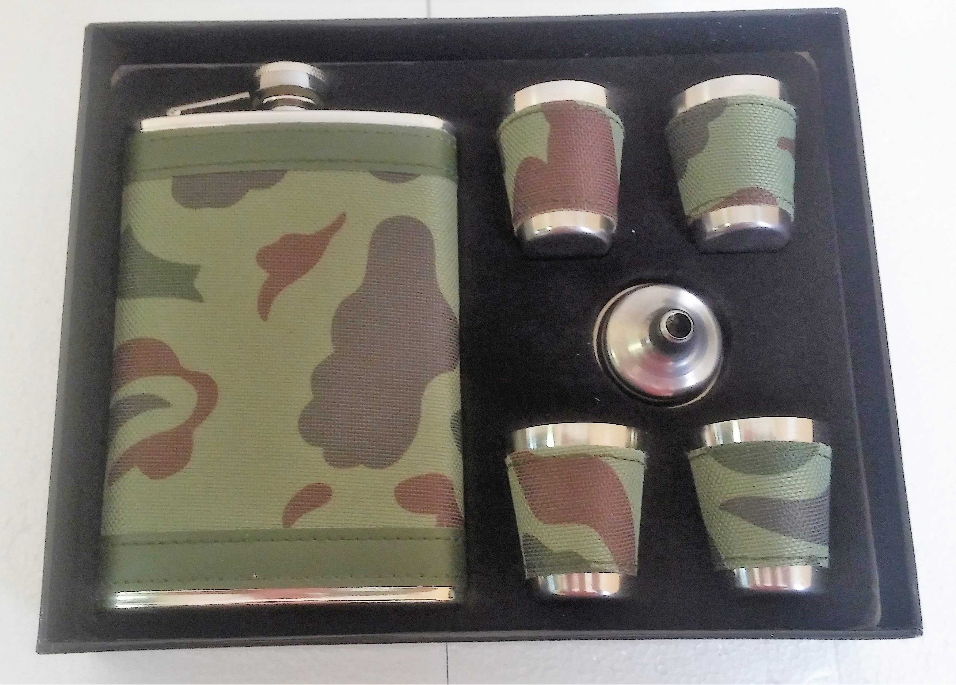 kit frasco de bebida camuflado